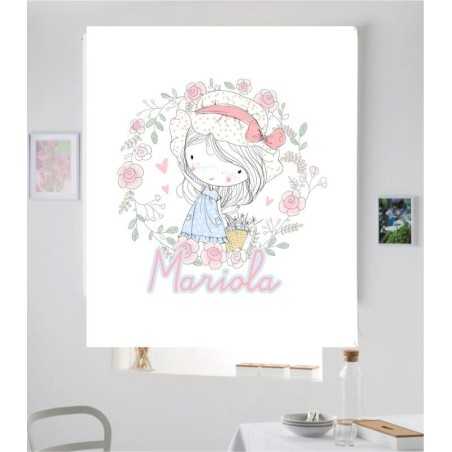 Estores Infantiles Personalizados Niña Flores 081