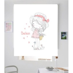 Estores Infantiles Personalizados Niña Flores 080