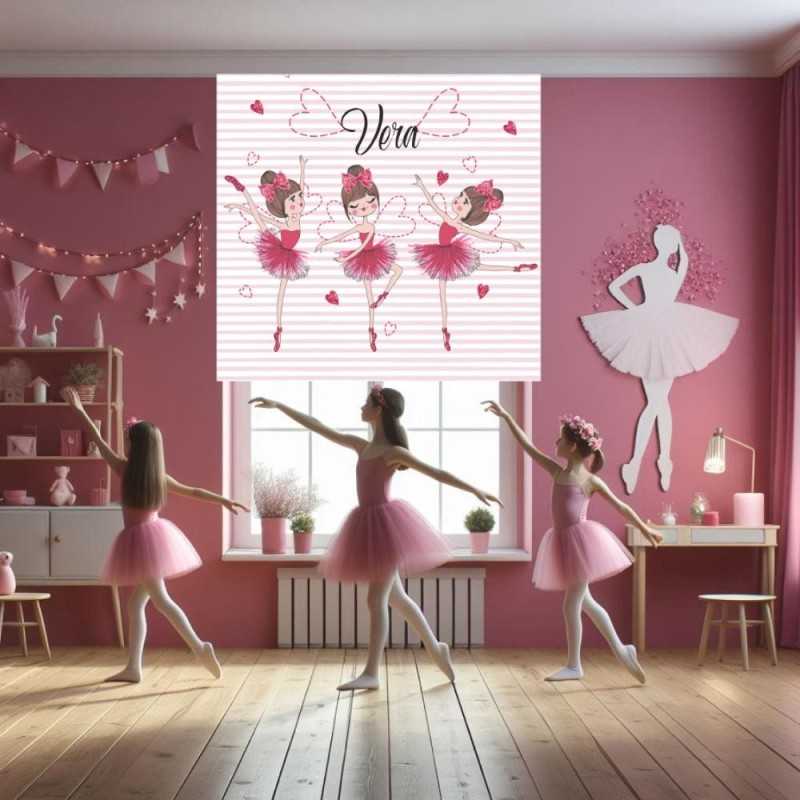 Estores Infantiles Niña Personalizados Bailarina 070- Estor Infantil Niña Rosa Dibujo Bailarina Estores Infantiles Niña Personalizados Bailarina 070- Estor Infantil Niña Rosa Dibujo Bailarina