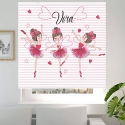  Estores Infantiles Niña Personalizados Bailarina 070- Estor Infantil Niña Rosa Dibujo Bailarina