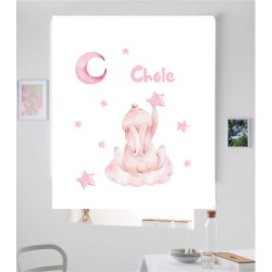  Estores Infantiles Niña Personalizados con nombre- Estor Infantil bebe rosa Estrellitas Osito More Dreams