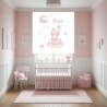  Estores Infantiles Niña Personalizados con nombre- Estor Infantil bebe rosa Estrellitas Osito More Dreams