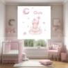  Estores Infantiles Niña Personalizados con nombre- Estor Infantil bebe rosa Estrellitas Osito More Dreams