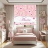  Estor Enrollable Infantil Personalizado- Diseño Floral 070 con Nombre - Luz Natural y Fácil Instalación  Estores Iroa