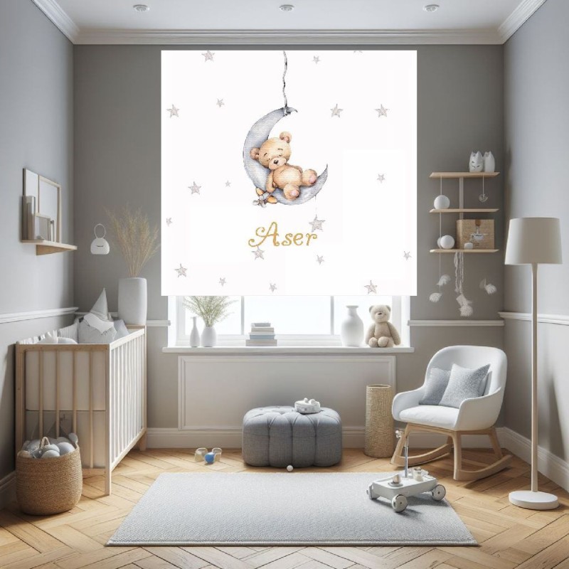 Estores Infantiles Niño Personalizados- Estor Infantil cuarto bebe Estrellas Osito - Estor infantil Niño Estores Infantiles Niño Personalizados- Estor Infantil cuarto bebe Estrellas Osito - Estor infantil Niño