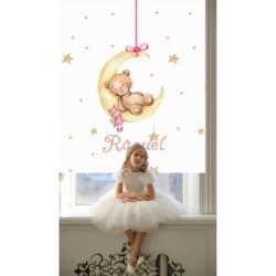  Estores Infantiles Niña Personalizados - Estor Infantil Estrellas Osita Luna - Estor habitacion infantil niña.