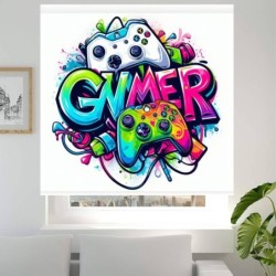 Estores Juveniles Gamer 05- Estor enrollable Juvenil- Estores Juveniles Adolescentes- Estor Juvenil Chico o Chica