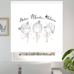  Estores Infantiles Niña Personalizados Trillizas- Estores Infantiles Dibujo Bailarina-