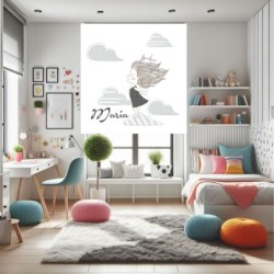  Estor Infantil Niña Personalizado- Estor habitacion infantil niña Free02 gris. Cortinas y Estores Infantiles