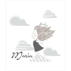  Estor Infantil Niña Personalizado- Estor habitacion infantil niña Free02 gris. Cortinas y Estores Infantiles