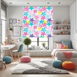  Estores Estampados Infantiles Estrellas 560- Estores infantiles estrellas- Estor infantil o Juvenil niña estampados originales.