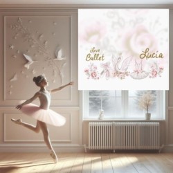 Estores Infantiles Niña Personalizados. Estor Infantil Rosa Dibujo Bailarina Ballet 362- Estor Infantil habitacion niña