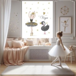 Estores Infantiles Niña Personalizados- Estores Infantiles Niña Ballet Cisne 040 - Estor habitacion infantil niña