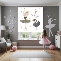  Estores Infantiles Niña Personalizados- Estores Infantiles Niña Ballet Cisne 040 - Estor habitacion infantil niña