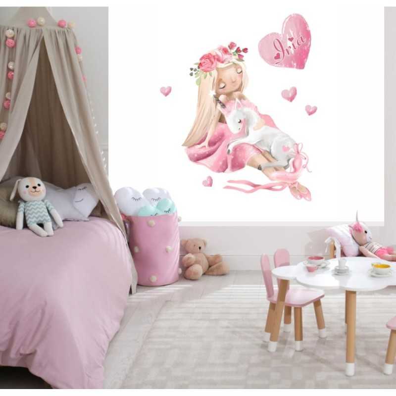 Estores Infantiles Personalizados Unicornio 352- Estores Infantiles Niña