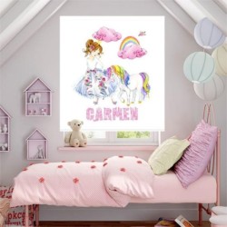 Estores Infantiles Personalizados Princesa Unicornio 002- Estores infantiles niña