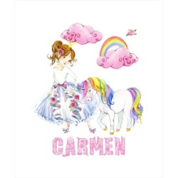  Estores Infantiles Personalizados Princesa Unicornio 002- Estores infantiles niña
