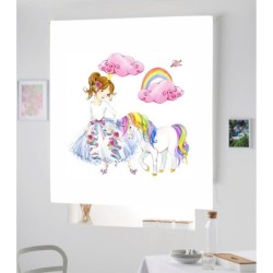  Estores Infantiles Personalizados Princesa Unicornio 002- Estores infantiles niña