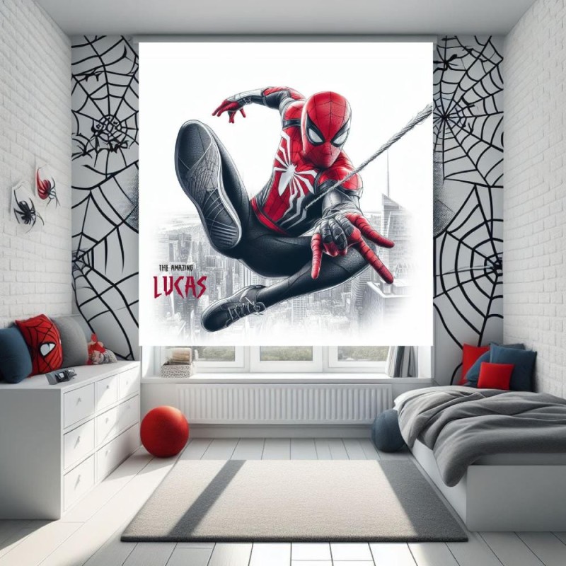 Estores Infantiles Personalizados Niño Spider 002- Estores enrollables personalizables dibujos Spiderman- Estor Infantil Niño Estores Infantiles Personalizados Niño Spider 002- Estores enrollables personalizables dibujos Spiderman- Estor Infantil Niño