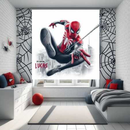 Estores Infantiles Personalizados Niño Spider 002- Estores enrollables personalizables dibujos Spiderman- Estor Infantil Niño