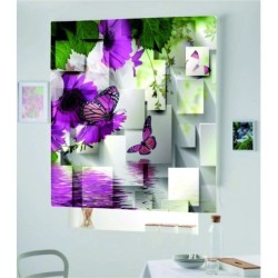 Estores Decorativos Paisaje Mariposas 003