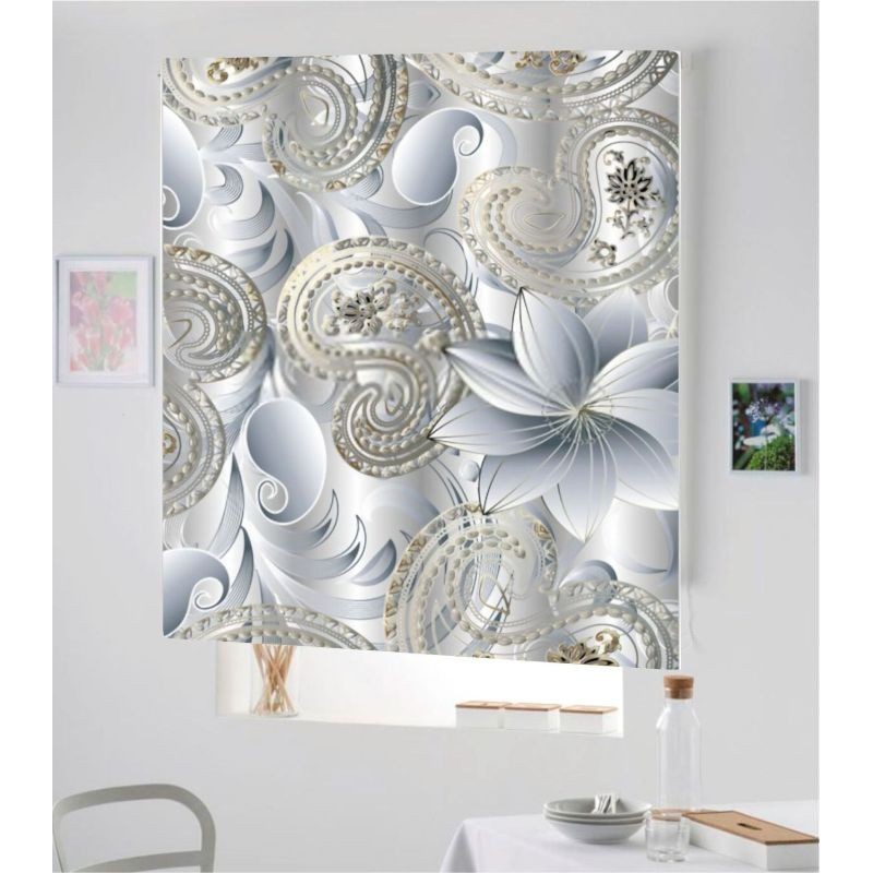 Estores Estampado Flores 3D-020 Estores Estampado Flores 3D-020