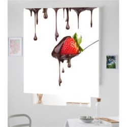  Estores Cocina Fruta Fresa Chocolate 003- Estor para Cocina Original- Estor enrollable para Cocina Barato
