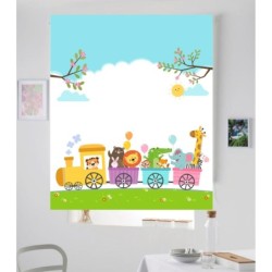  Estores Infantiles Unisex Tren 005. - Estores infantiles Niño o Niña.
