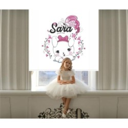  Estores Infantiles Niña Personalizados - Estores infantiles Animales Gatita- 009