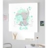  Estores Infantiles Niño Personalizados Elefante Erik - Estores Infantiles Bebe - Estores Infantiles Niño Azul Animales