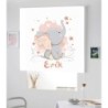  Estores Infantiles Niño Personalizados Elefante Erik - Estores Infantiles Bebe - Estores Infantiles Niño Azul Animales