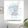  Estores Infantiles Niño Personalizados Elefante Erik - Estores Infantiles Bebe - Estores Infantiles Niño Azul Animales