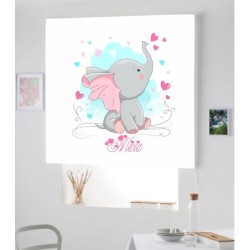 Estores Infantiles Niña Personalizados Elefante Alicia - Estores Enrollables Infantiles Niña Animales. Estor Infantil bebe niña