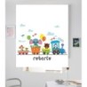  Estores Infantiles Personalizados Tren 001. Unisex- Estores habitación compartida.