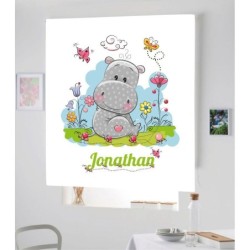 Estores Infantiles Personalizados Bebe Hipo 02- Estores infantiles niño- Estor Infantil dibujo Hipopotamo