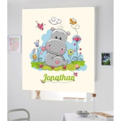  Estores Infantiles Personalizados Bebe Hipo 02- Estores infantiles niño- Estor Infantil dibujo Hipopotamo
