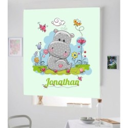  Estores Infantiles Personalizados Bebe Hipo 02- Estores infantiles niño- Estor Infantil dibujo Hipopotamo