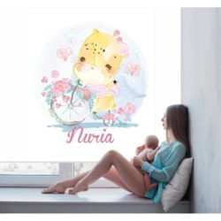 Estores Infantiles Personalizados Bebe Hipo- Estor Infantil Niña Dibujo Animales Hipopotamos. Estor Infantil Bebe