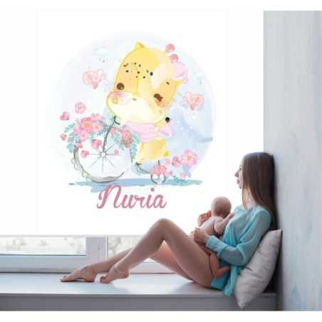 Estores Infantiles Personalizados Bebe Hipo- Estor Infantil Niña Dibujo Animales Hipopotamos. Estor Infantil Bebe
