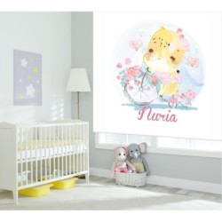  Estores Infantiles Personalizados Bebe Hipo- Estor Infantil Niña Dibujo Animales Hipopotamos. Estor Infantil Bebe