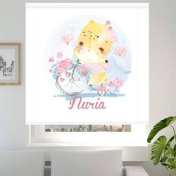  Estores Infantiles Personalizados Bebe Hipo- Estor Infantil Niña Dibujo Animales Hipopotamos. Estor Infantil Bebe