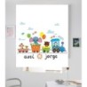  Estores Infantiles Personalizados Tren 001. Unisex- Estores habitación compartida.
