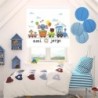  Estores Infantiles Personalizados Tren 001. Unisex- Estores habitación compartida.