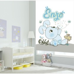 Estores Infantiles Personalizados Niño Rabbit- Estores Infantiles Niño