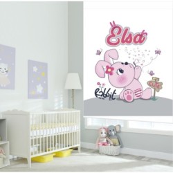Estores Infantiles Personalizados Niña Rabbit- Estores Infantiles Niña-