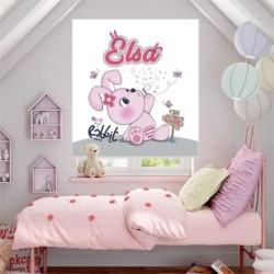  Estores Infantiles Personalizados Niña Rabbit- Estores Infantiles Niña-