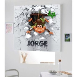 Estores Infantiles Personalizados Animales Mono- R04