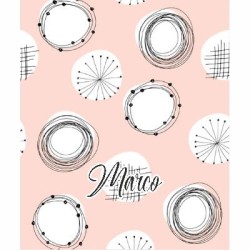  Estor habitación juvenil chica dibujo estampado circulos 308