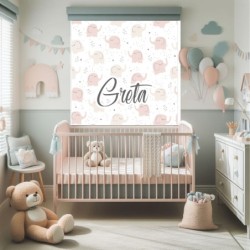 Estores Infantiles Personalizados Estampados Elefante- Estor infantil niña personalizado- Estor infantil niña estampado Animales