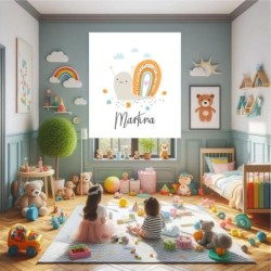 Estores Infantiles Personalizados Caracol- Estores Infantiles Unisex- Estor Infantil Dibujo Caracol-
